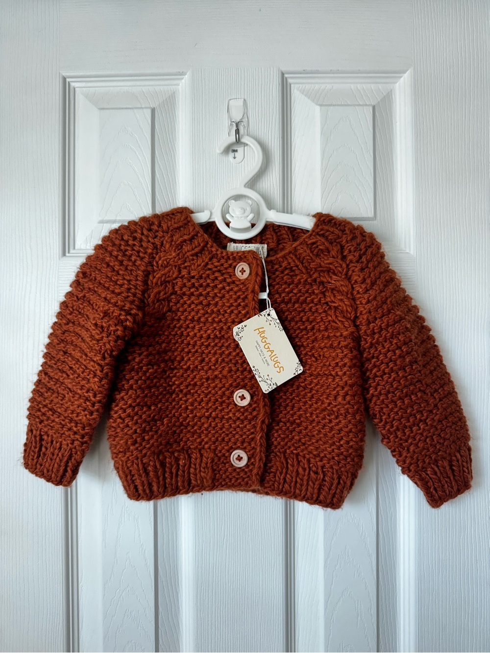 Huggalugs Brown Hand-Knit Kids Cardigan